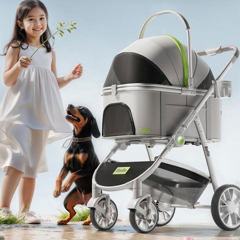 L9 Foldable Cat Carrier Stroller with Wheels