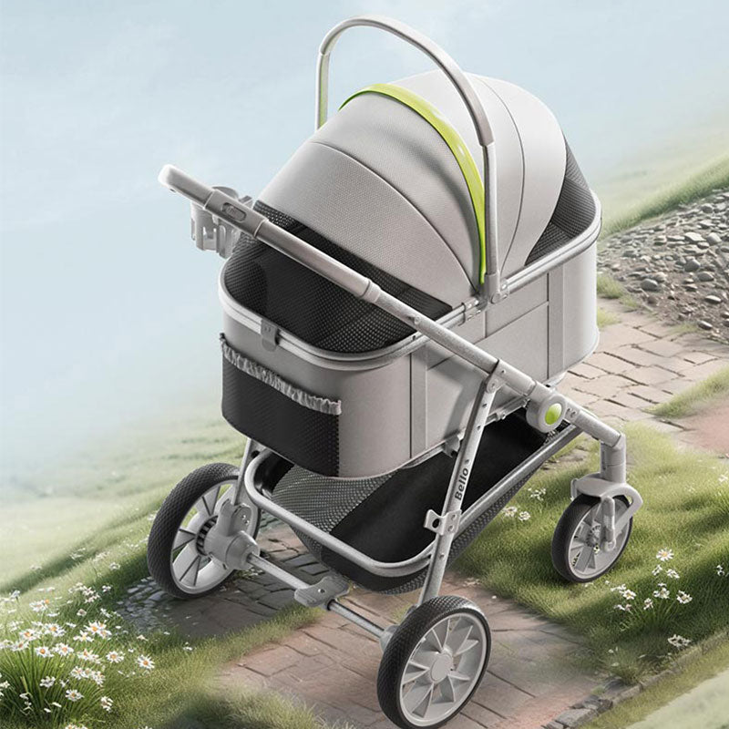 L9 Foldable Cat Carrier Stroller with Wheels