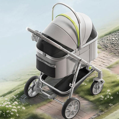 L9 Foldable Cat Carrier Stroller with Wheels