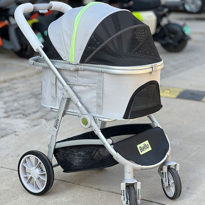 L9 Foldable Cat Carrier Stroller with Wheels