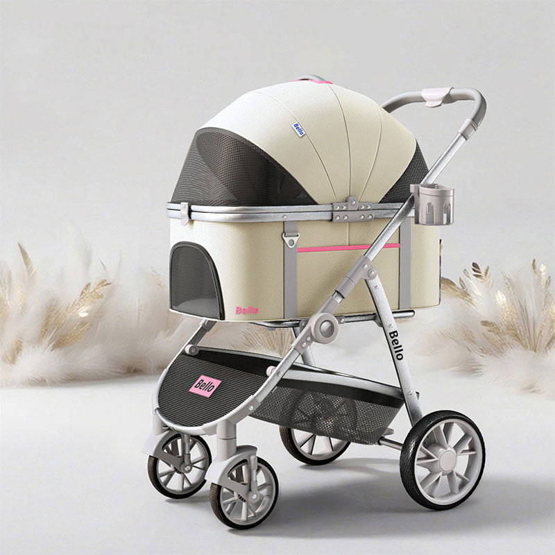 L9 Foldable Cat Carrier Stroller with Wheels