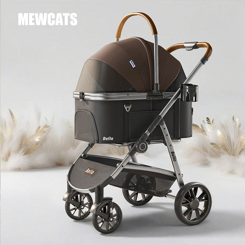 L9 Foldable Cat Carrier Stroller with Wheels