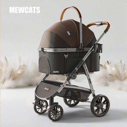L9 Foldable Cat Carrier Stroller with Wheels