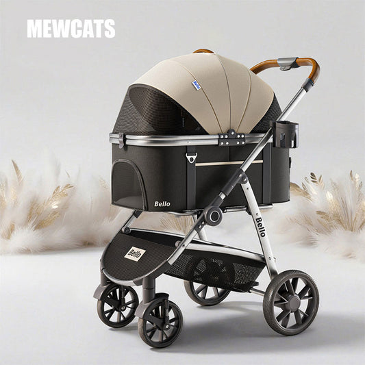 L9 Foldable Cat Carrier Stroller with Wheels