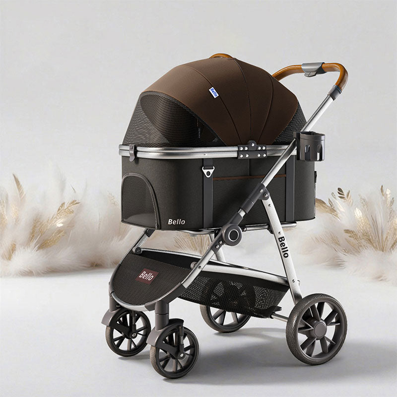 L9 Foldable Cat Carrier Stroller with Wheels