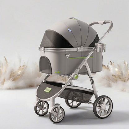 L9 Foldable Cat Carrier Stroller with Wheels