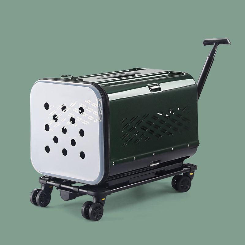 Large Space Double Layer Cat Trolley Case With Wheels