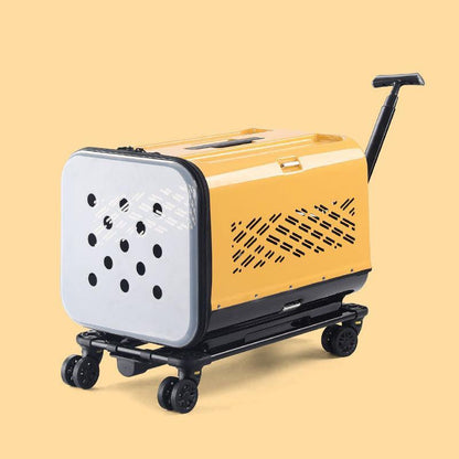 Large Space Double Layer Cat Trolley Case With Wheels