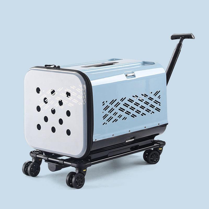 Large Space Double Layer Cat Trolley Case With Wheels