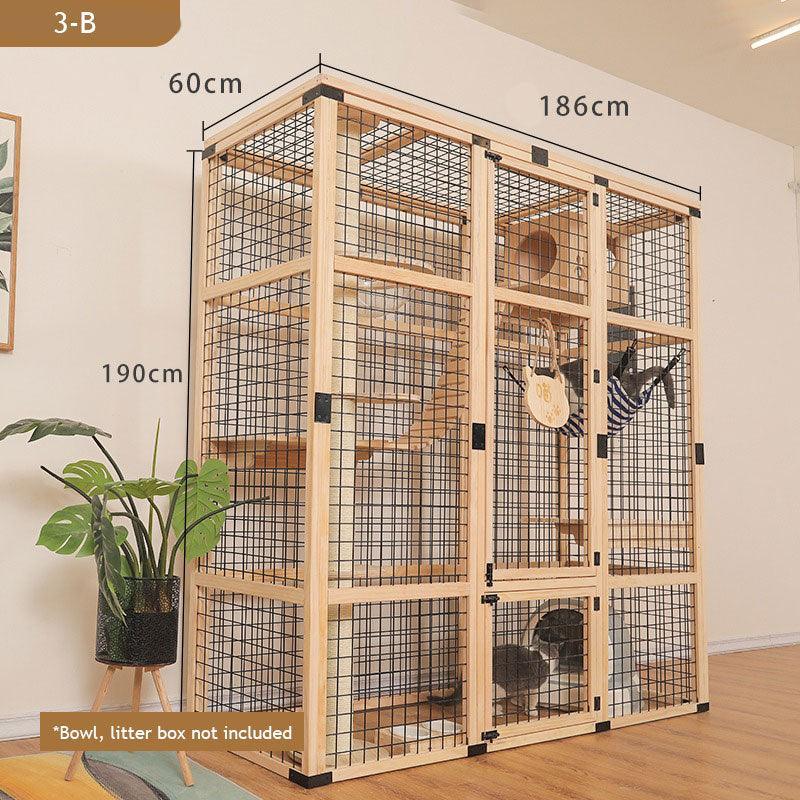 Large Wooden Outdoor Cat Enclosure Black Mash