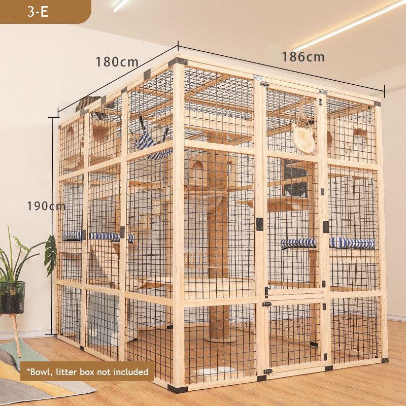 Large Wooden Outdoor Cat Enclosure Black Mash