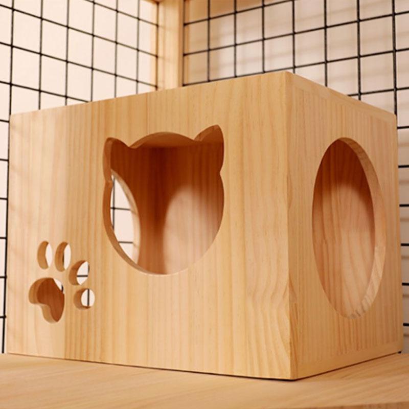 Large Wooden Outdoor Cat Enclosure Black Mash