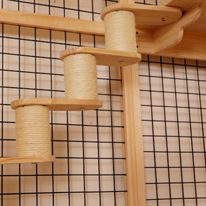 Large Wooden Outdoor Cat Enclosure Black Mash