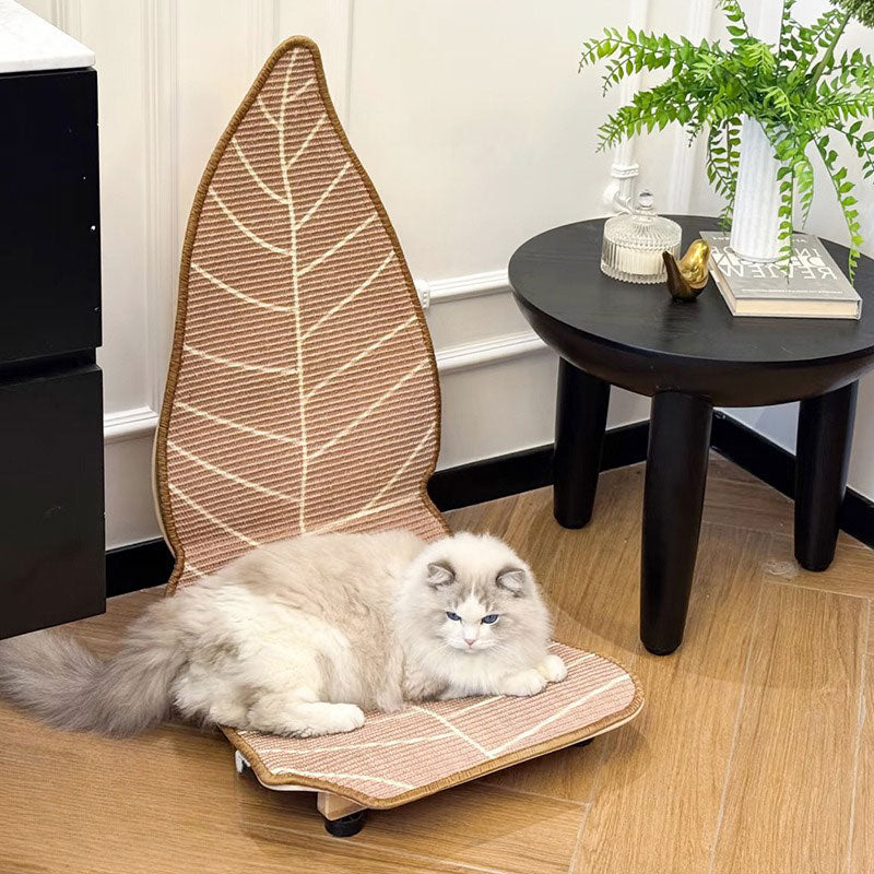 Leaf-Inspired Cat Scratcher Bed