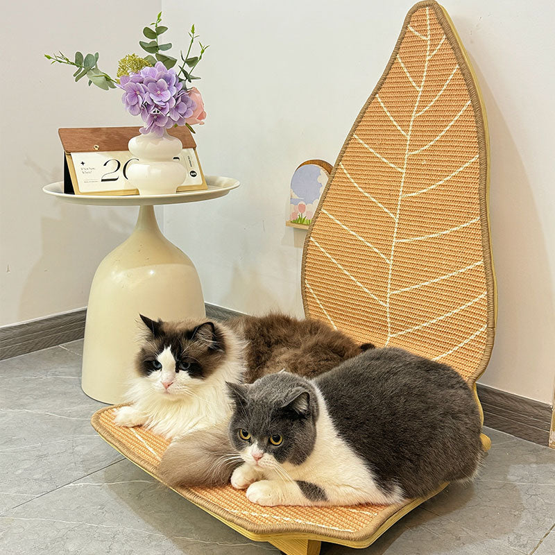 Leaf-Inspired Cat Scratcher Bed