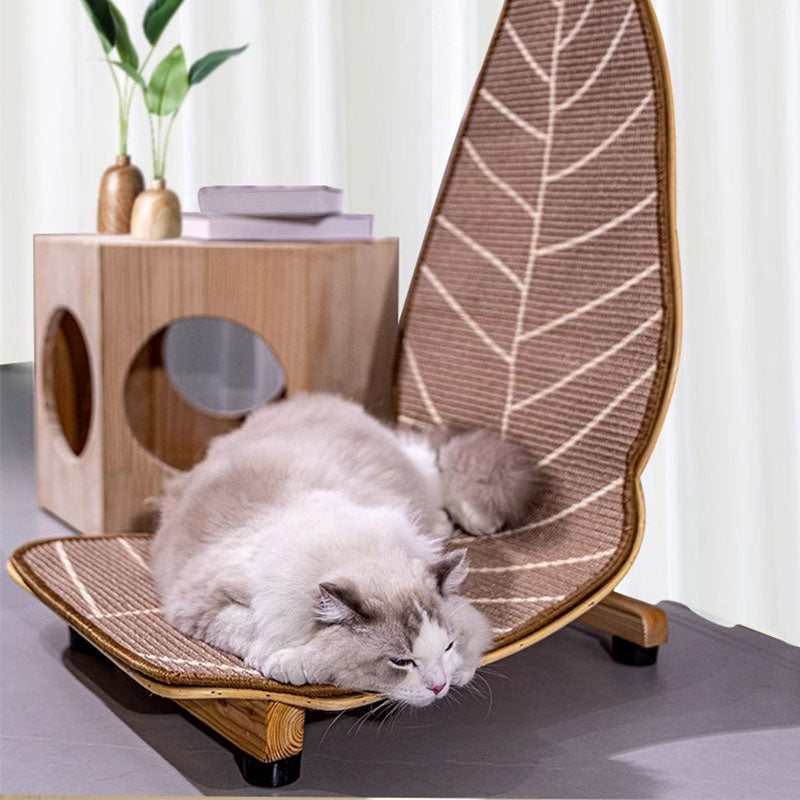 Leaf-Inspired Cat Scratcher Bed