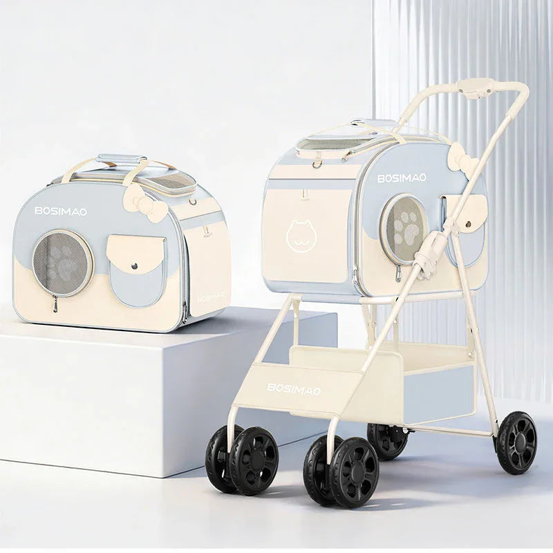 Lightweight Cat Backpack Carrier with Wheels