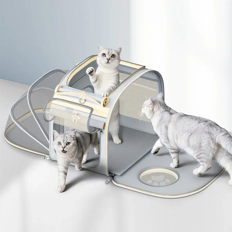 Lightweight Cat Backpack Carrier with Wheels