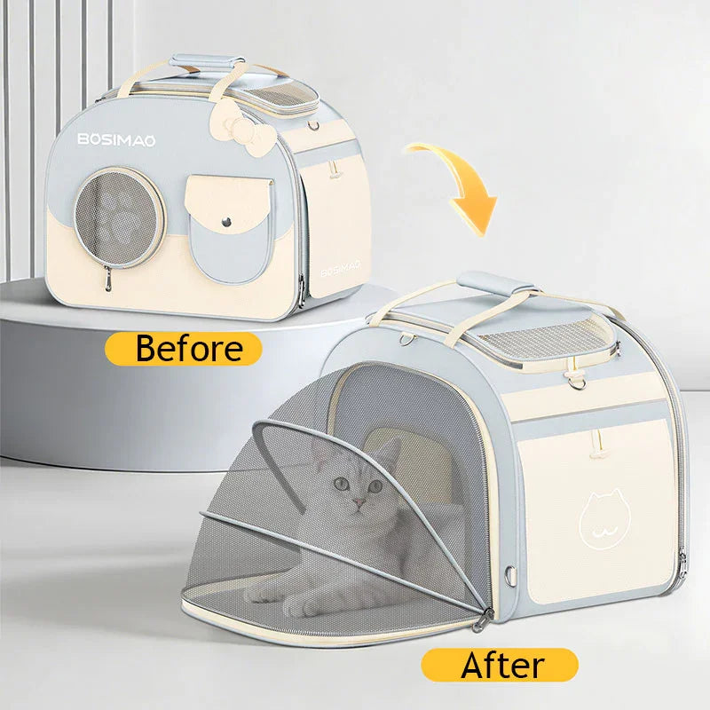 Lightweight Cat Backpack Carrier with Wheels