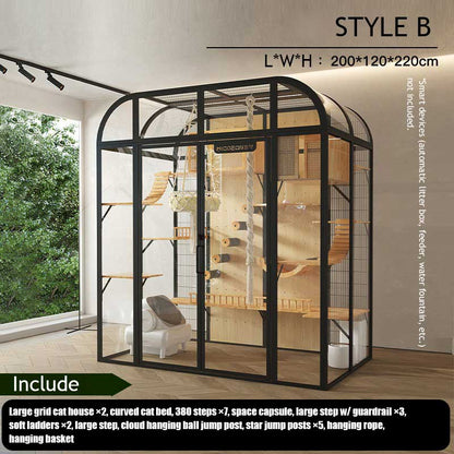 Luxury Tall Panoramic Black Cat Villa