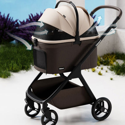 Luxury Large Space Pet Cat Carrier Stroller Waterproof