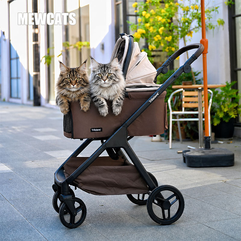 Luxury Large Space Pet Cat Carrier Stroller Waterproof