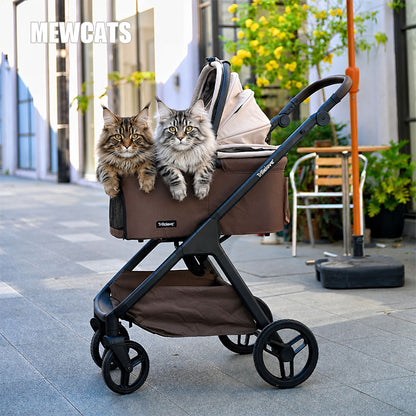 Luxury Large Space Pet Cat Carrier Stroller Waterproof