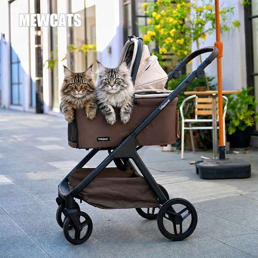 Luxury Large Space Pet Cat Carrier Stroller Waterproof