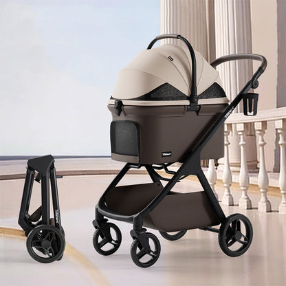 Luxury Large Space Pet Cat Carrier Stroller Waterproof