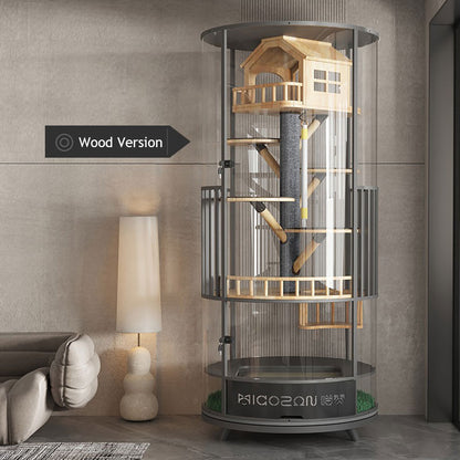 Luxury Panoramic Treehouse Glass Cat Villa