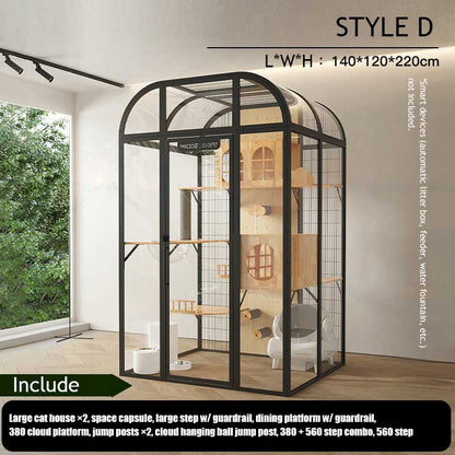 Luxury Tall Panoramic Black Cat Villa