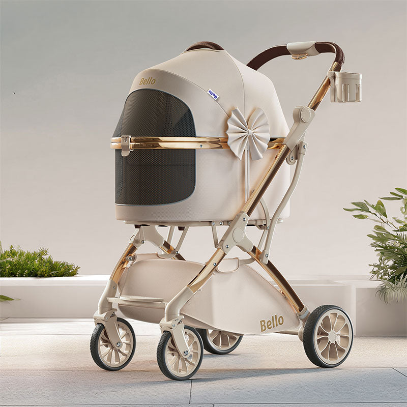 Luxury Detachable Cat Carrier 6 Color Rolling Stroller