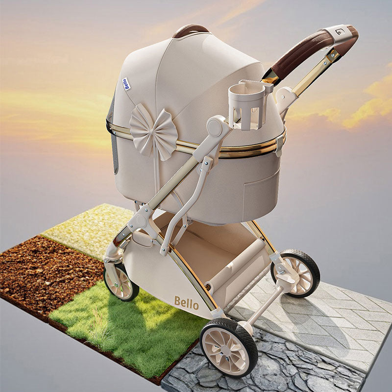 Luxury Detachable Cat Carrier 6 Color Rolling Stroller