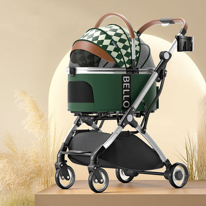 Luxury Detachable Cat Carrier 6 Color Rolling Stroller