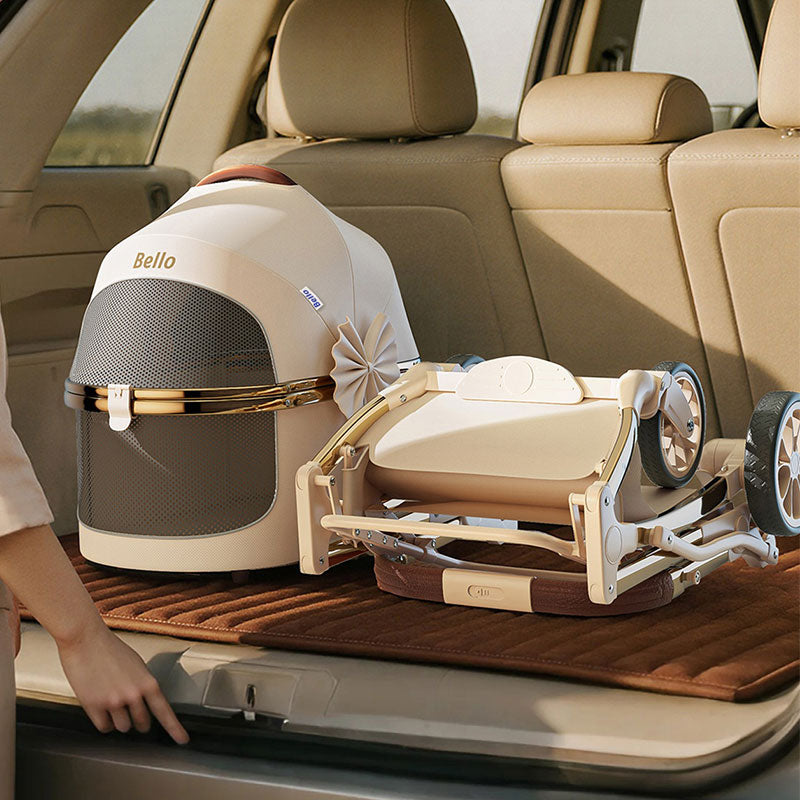 Luxury Detachable Cat Carrier 6 Color Rolling Stroller