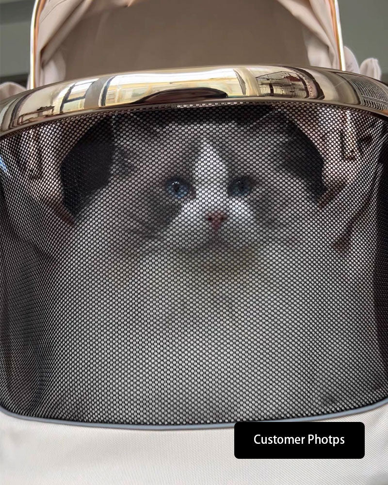 Luxury Detachable Cat Carrier Rolling Stroller