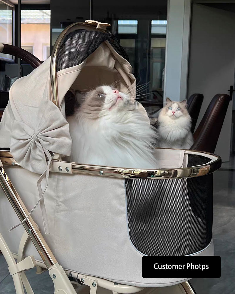 Luxury Detachable Cat Carrier Rolling Stroller