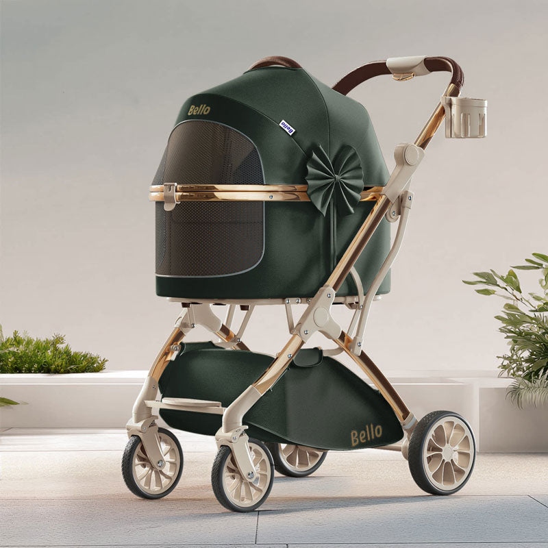Luxury Detachable Cat Carrier Rolling Stroller