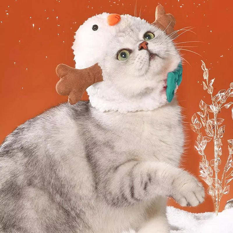 Magnetic Snowman Christmas Cat Hat