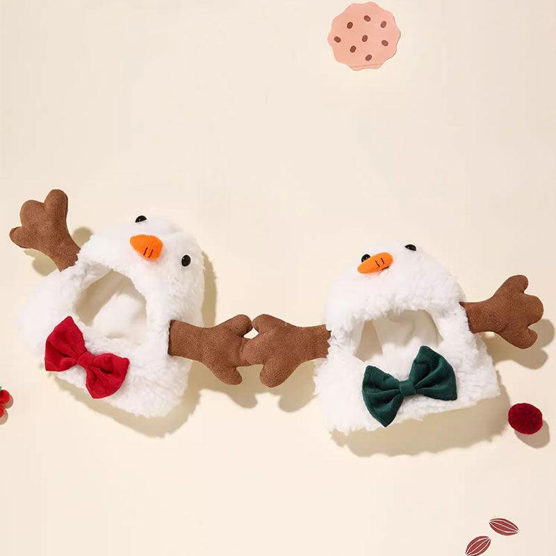 Magnetic Snowman Christmas Cat Hat
