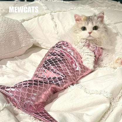 Mermaid Cat Costume Funny Photo Prop Clothes