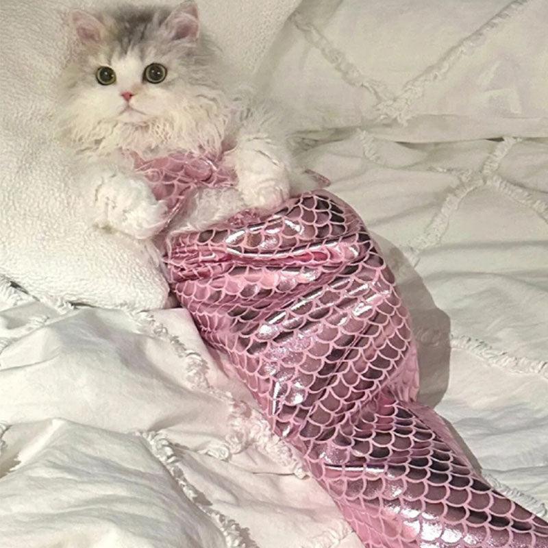 Mermaid Cat Costume Funny Photo Prop Clothes