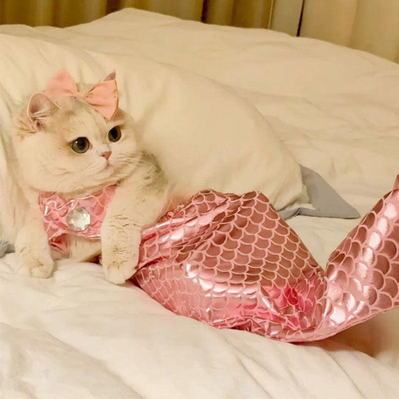 Mermaid Cat Costume Funny Photo Prop Clothes