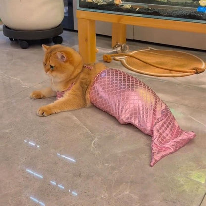 Mermaid Cat Costume Funny Photo Prop Clothes