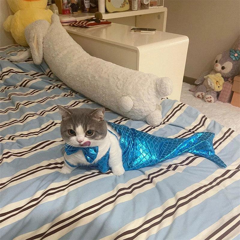 Mermaid Cat Costume Funny Photo Prop Clothes