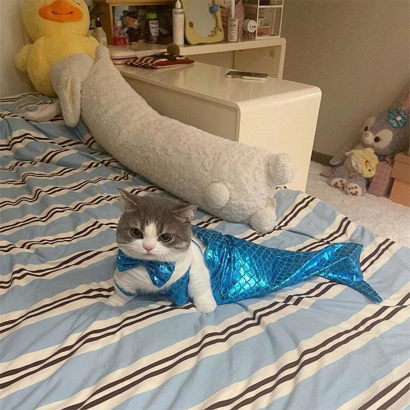Mermaid Cat Costume Funny Photo Prop Clothes