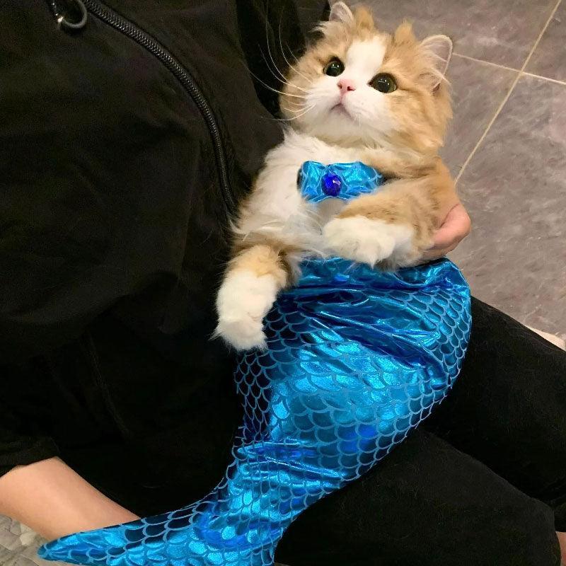 Mermaid Cat Costume Funny Photo Prop Clothes