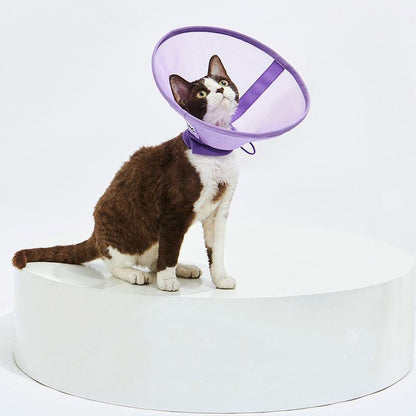 Mesh Cat Cone Collar Adjustable Headgear