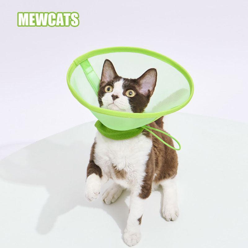 Mesh Cat Cone Collar Adjustable Headgear