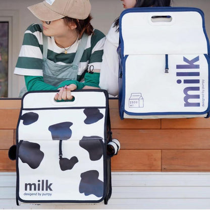 Milk Print Cat Carrier Backpack Travel Tote Bag